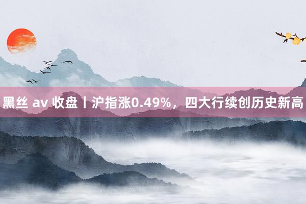 黑丝 av 收盘丨沪指涨0.49%，四大行续创历史新高