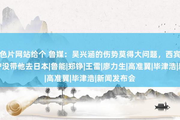 色片网站给个 鲁媒：吴兴涵的伤势莫得大问题，西宾组出于保护没带他去日本|鲁能|郑铮|王雷|廖力生|高准翼|毕津浩|新闻发布会